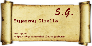 Styaszny Gizella névjegykártya
