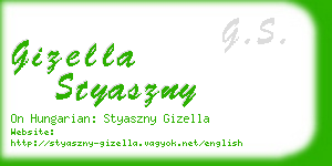 gizella styaszny business card